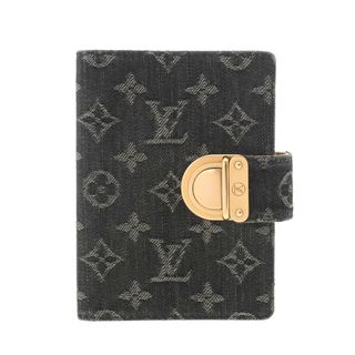 ルイヴィトン(LOUIS VUITTON)のルイヴィトン モノグラムデニム アジェンダ PM コアラ 手帳カバー ノワ(手帳)