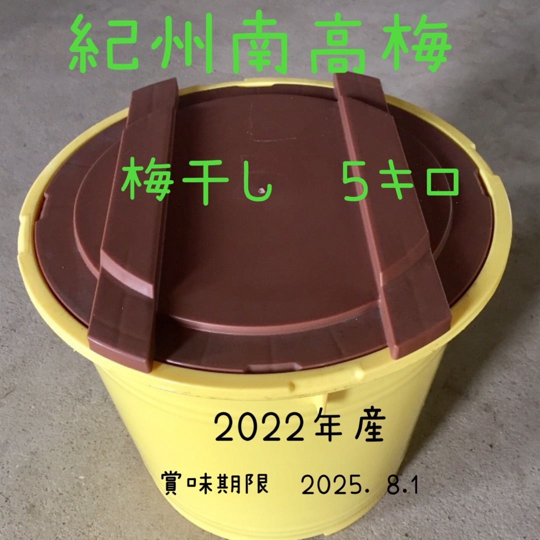 紀州南高梅　梅干し　５キロ  無添加　✨ 食品/飲料/酒の食品(野菜)の商品写真