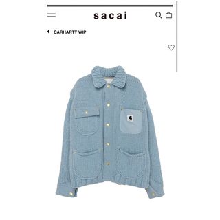 サカイ(sacai)のsacai Carhartt WIP Knit Michigan サイズ2 新品(カーディガン)