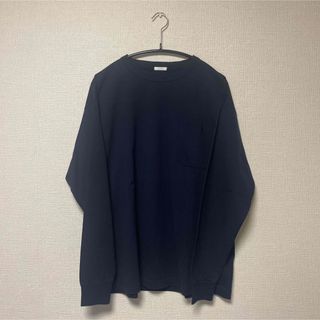 新品 comoli 22aw フットボール Tシャツ fade black 2-