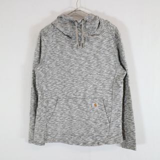 カーハート(carhartt)のSALE/ Carhartt カーハート ワンポイントロゴ パーカー ハイネック グレー (レディース M) 中古 古着 N7624(パーカー)