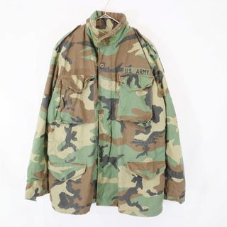 SALE/ 80年代  米軍実物 U.S.ARMY M-65 フィールドジャケット 3rd ミリタリー 戦闘服 アウター ウッドランドカモ (メンズ M)  N7618(その他)