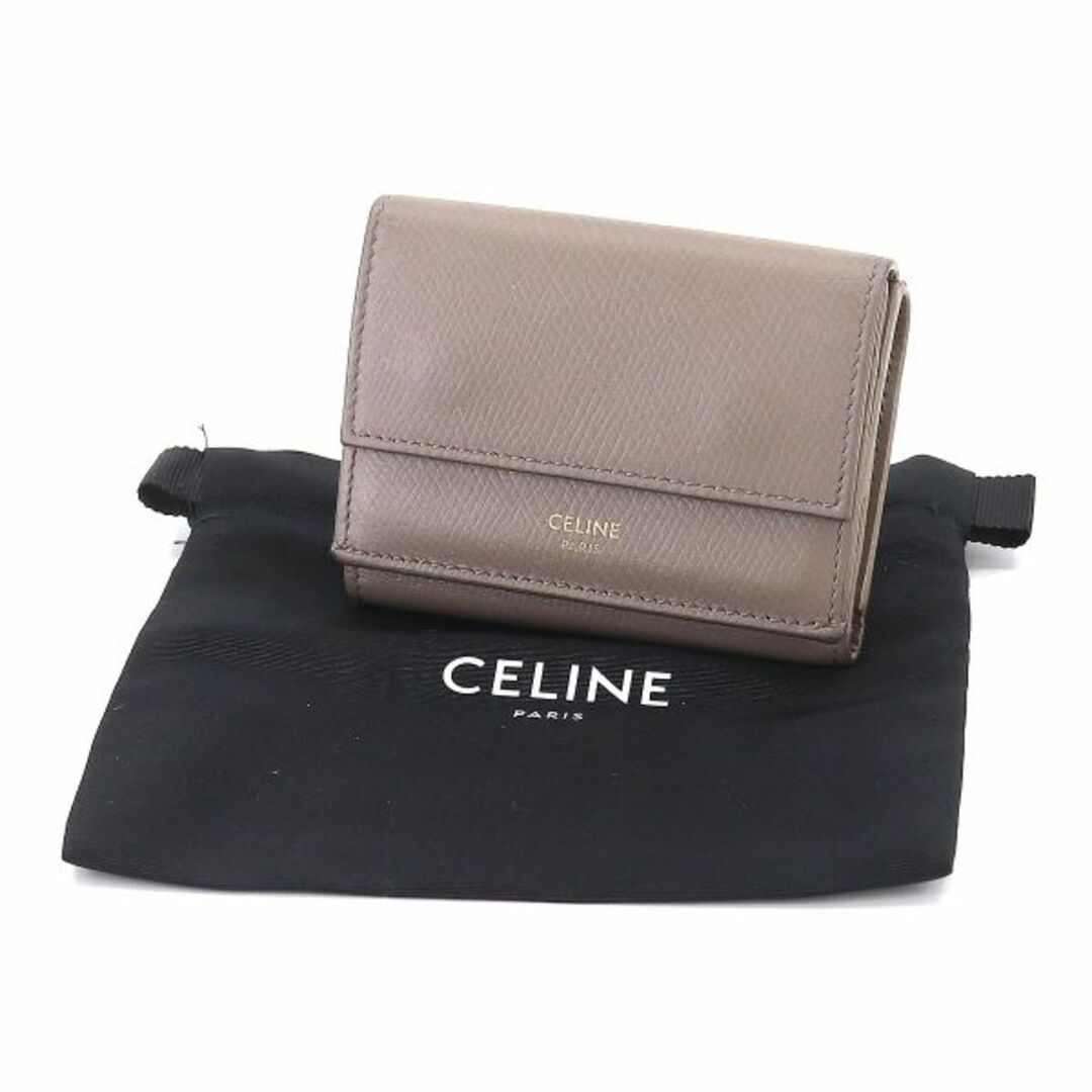 セリーヌ CELINE フォールデッド コンパクト ウォレット 三つ折り 財布