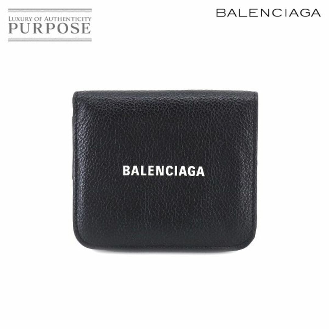 バレンシアガ BALENCIAGA キャッシュ 二つ折り 財布 レザー ブラック 594216 VLP 90202609