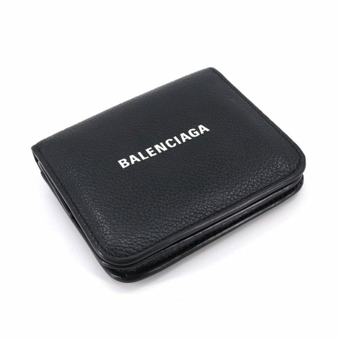 バレンシアガ BALENCIAGA キャッシュ 二つ折り 財布 レザー ブラック 594216 VLP 90202609