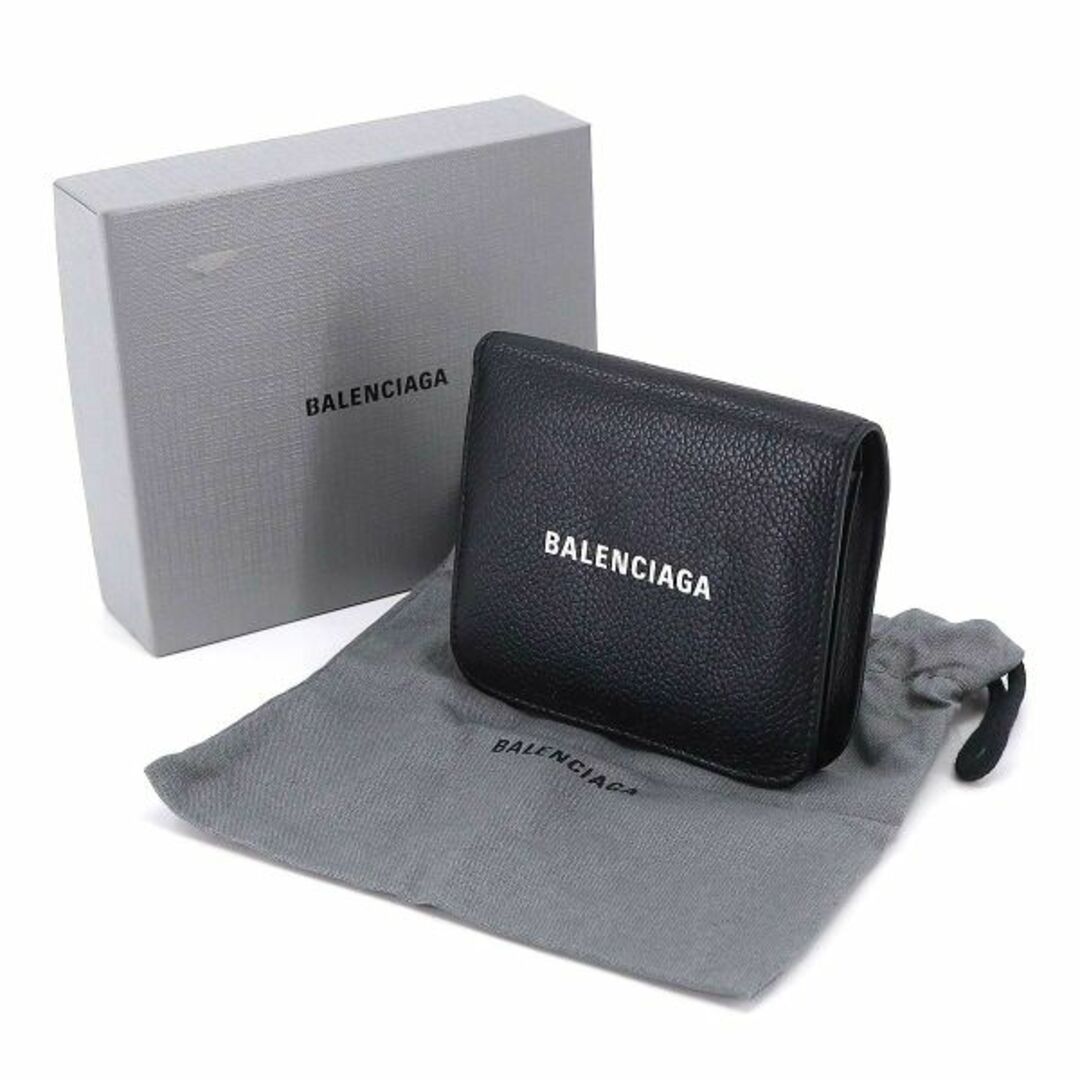 バレンシアガ BALENCIAGA キャッシュ 二つ折り 財布 レザー ブラック 594216 VLP 90202609