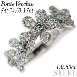 PonteVecchio - ポンテヴェキオ K18WG ダイヤモンド リング 0.17ct D0 ...