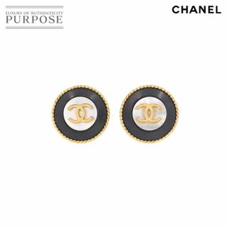 シャネル(CHANEL)の新品同様 シャネル イヤリング ラウンド型 ココマーク ブラック ゴールド 94P ヴィンテージ レディース VLP 90204118(イヤリング)