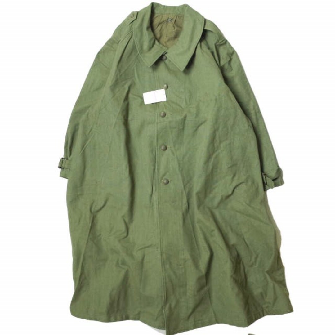 FRENCH ARMY フレンチアーミー フランス軍 M-35 Military Motorcycle Coat モーターサイクルコート 1 Khaki VINTAGE ヴィンテージ アウター【新古品】【中古】【FRENCH ARMY】 メンズのジャケット/アウター(ステンカラーコート)の商品写真