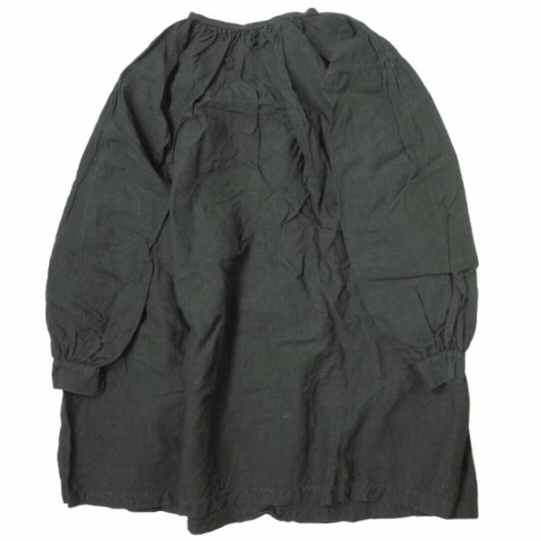 フレンチヴィンテージ 19世紀 羊飼いのブラックインディゴリネンスモック Black Indigo Linen Smock フランス アンティーク ユーロ マキニョン VINTAGE トップス【フレンチヴィンテージ】