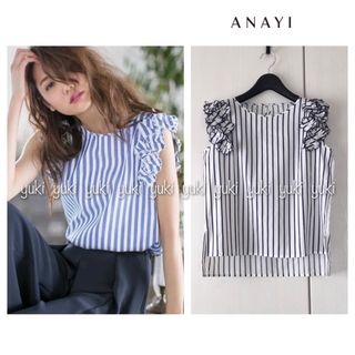 ANAYI - ANAYI カラミストライプ お花ブラウスの通販 by ゆき's shop
