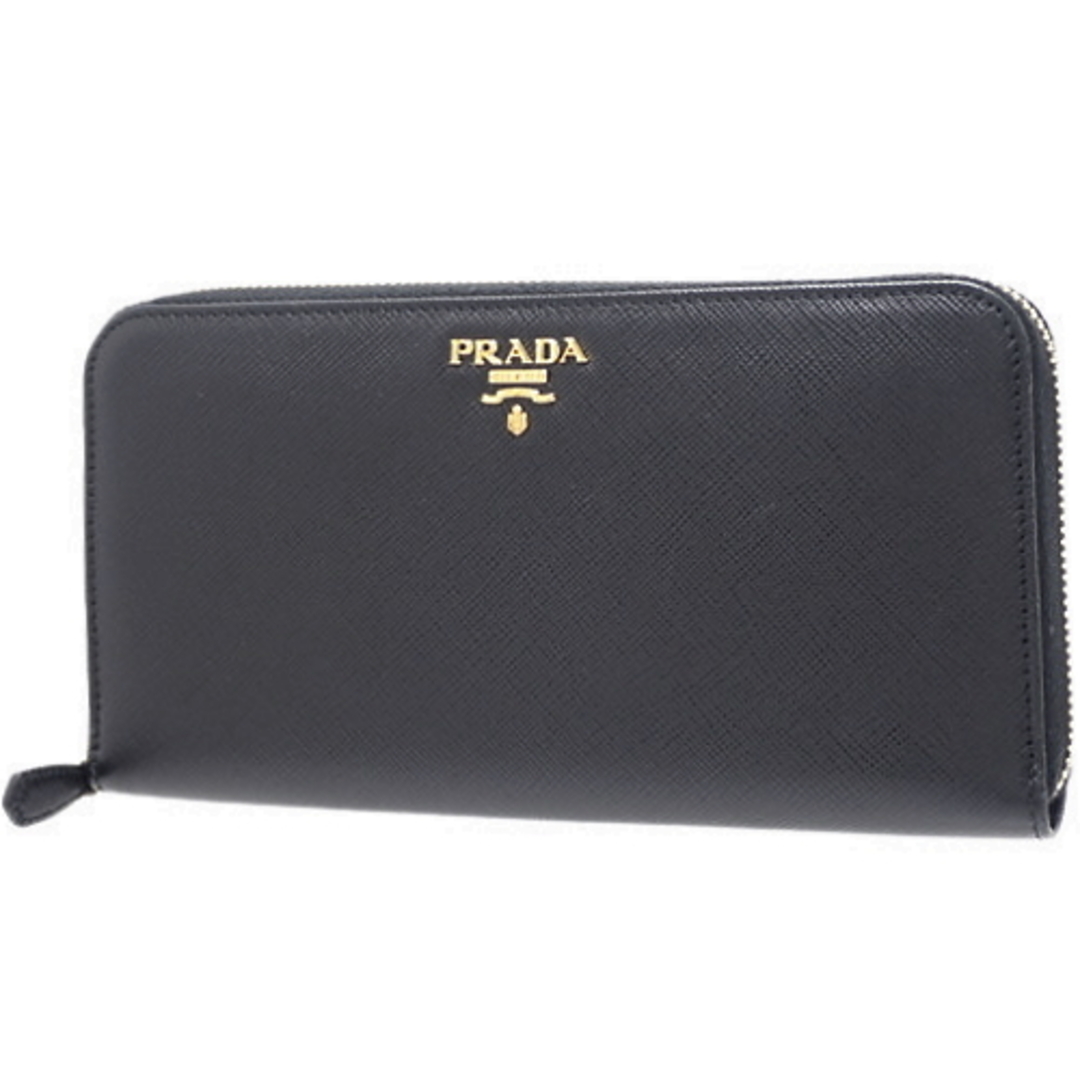 PRADA　ラウンドファスナー　黒　長財布