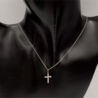 ティファニー ラージ クロス ネックレス PT950 レディース TIFFANY&Co. [美品]  【ジュエリー】