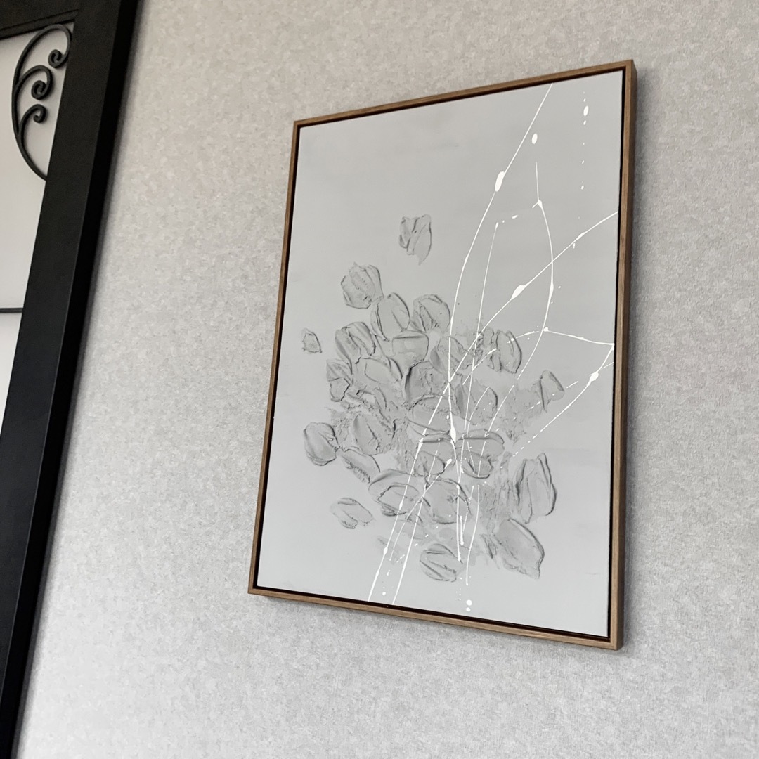 現代アート 70×50㎝ フレーム付き テクスチャーアート モダン 絵画 抽象画-