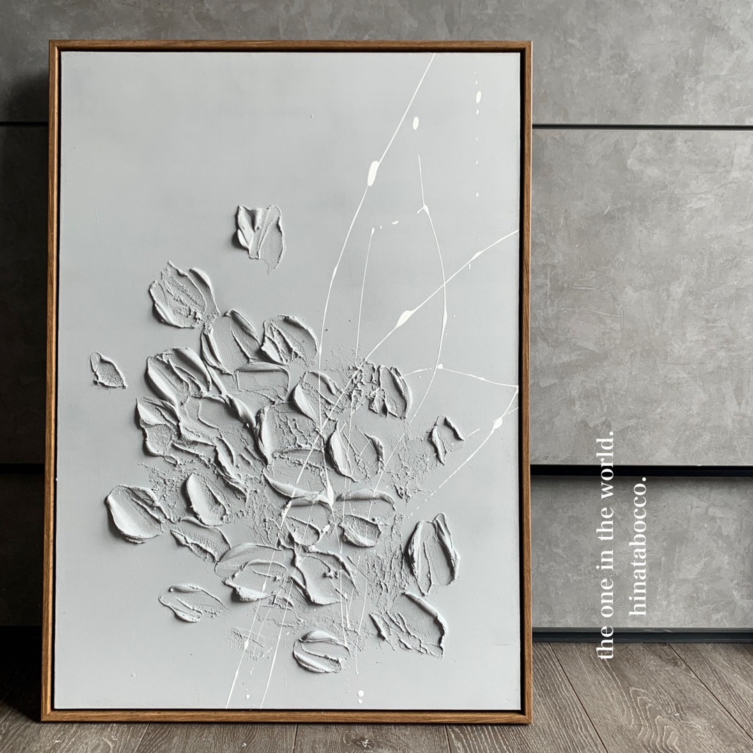 現代アート 70×50㎝ フレーム付き テクスチャーアート モダン 絵画 抽象画-