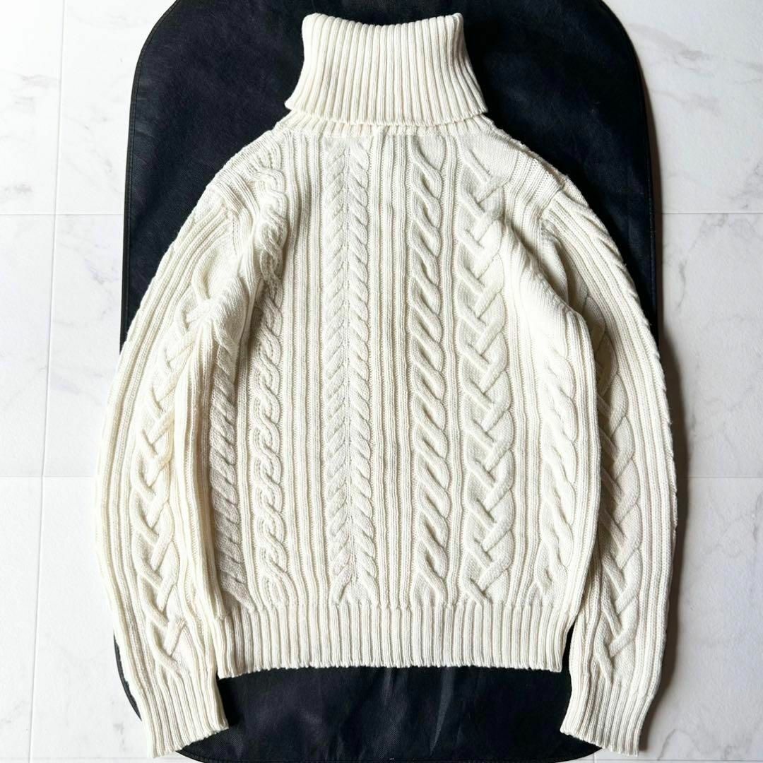 MAXMARA ケーブルニット タートルネック ピュアヴァージンウール L