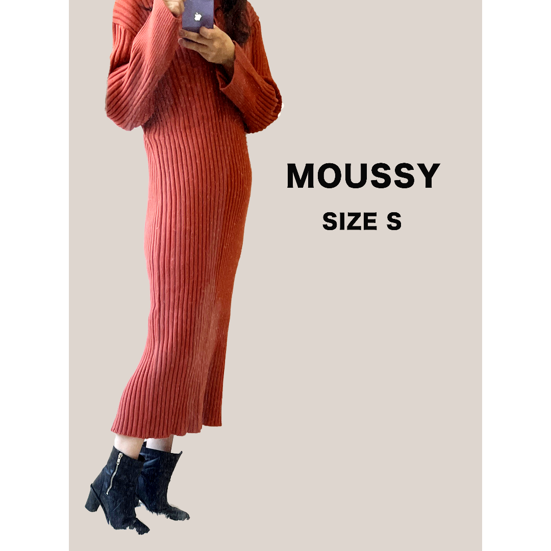 moussy(マウジー)のMOUSSY /ロングニットワンピース/秋冬 レディースのワンピース(ロングワンピース/マキシワンピース)の商品写真