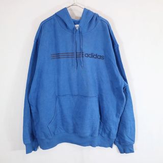 美品 90's adidas フーディ ナイロンプルパーカー メンズXL