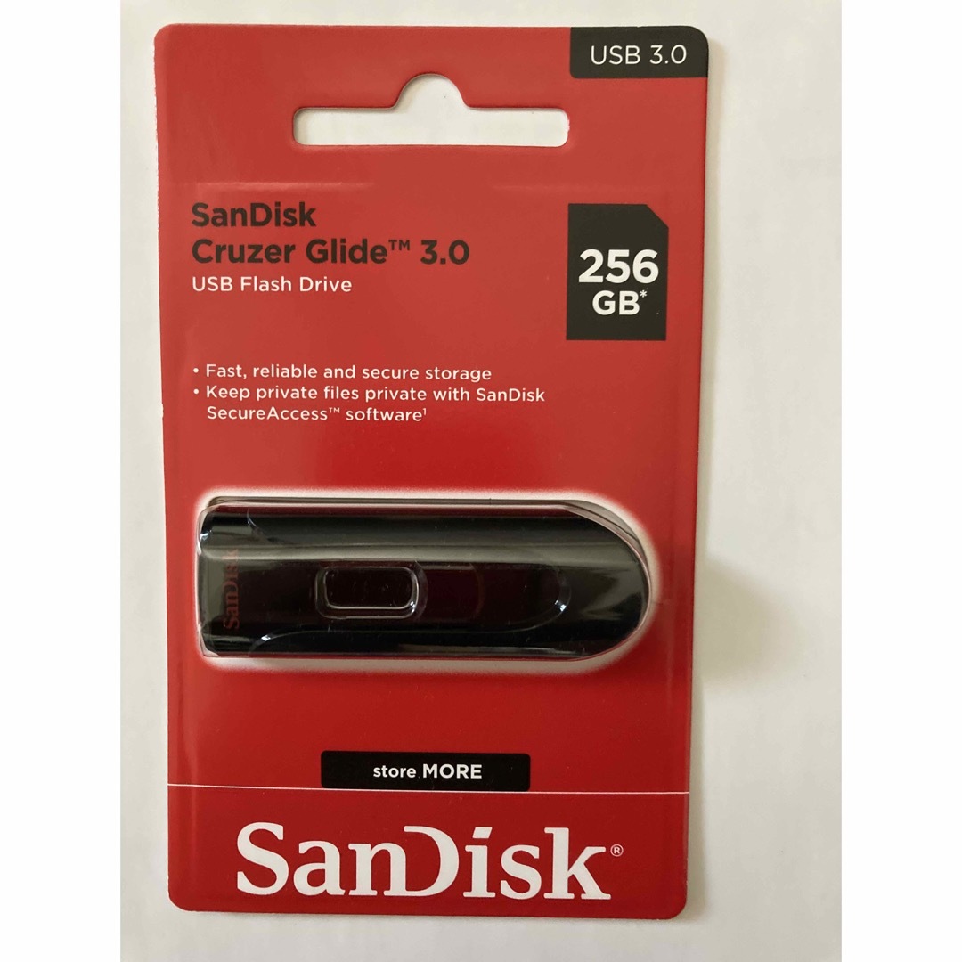 USBメモリー 256GB USB3.0  サンディスクスライド式