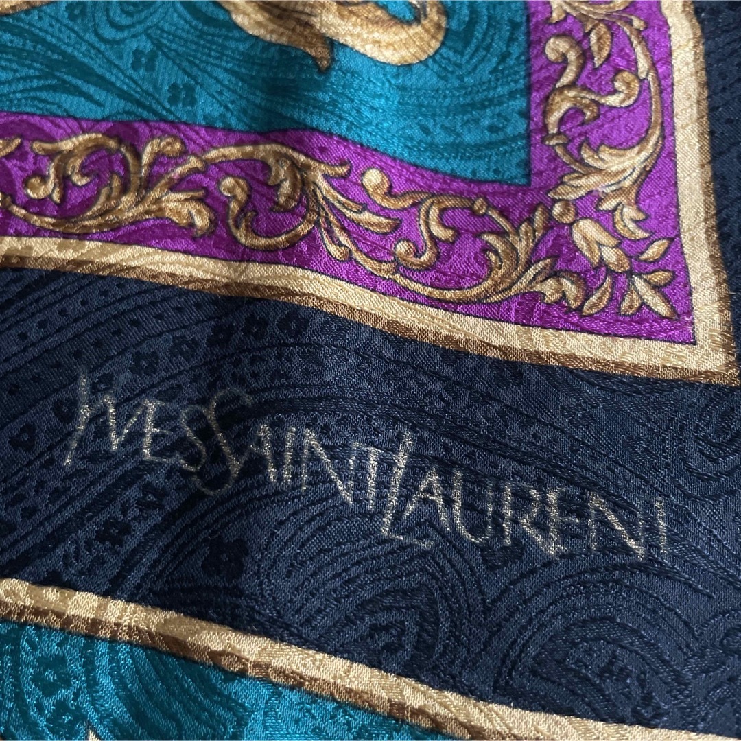 YvesSaintLaurent イヴ・サンローラン スカーフ ロゴ 2