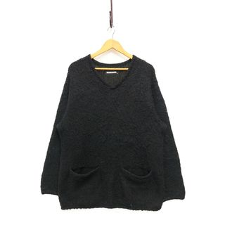 NEIGHBORHOOD ネイバーフッド 20AW 202FUNH-KNM04 MOHAIR NA-KNIT LS モヘヤ混 Vネック ニット 中国製 ブラック系 L