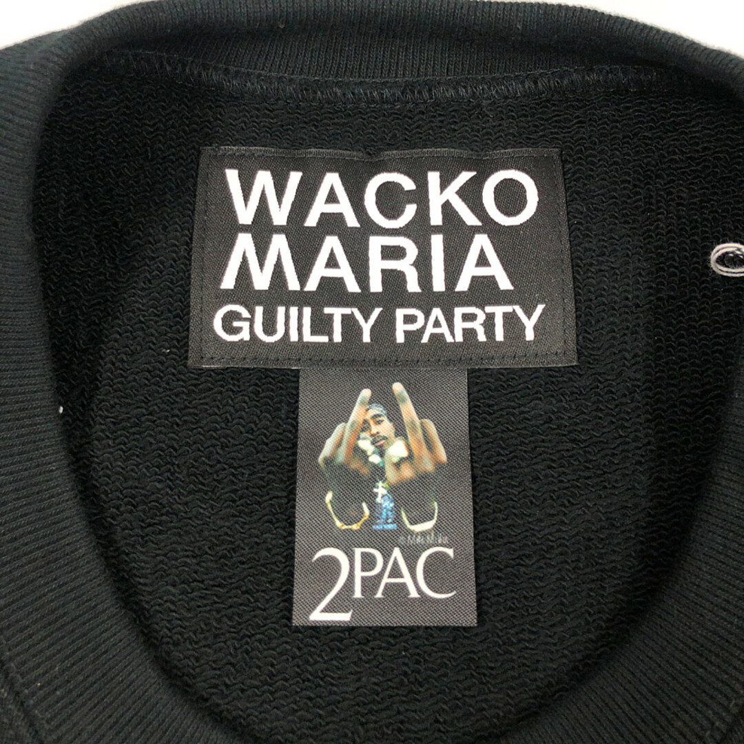 WACKO MARIA ワコマリア 2PAC プリント ヘビーウエイト スウェット 黒/MONO サイズL 正規品 / 31869 4