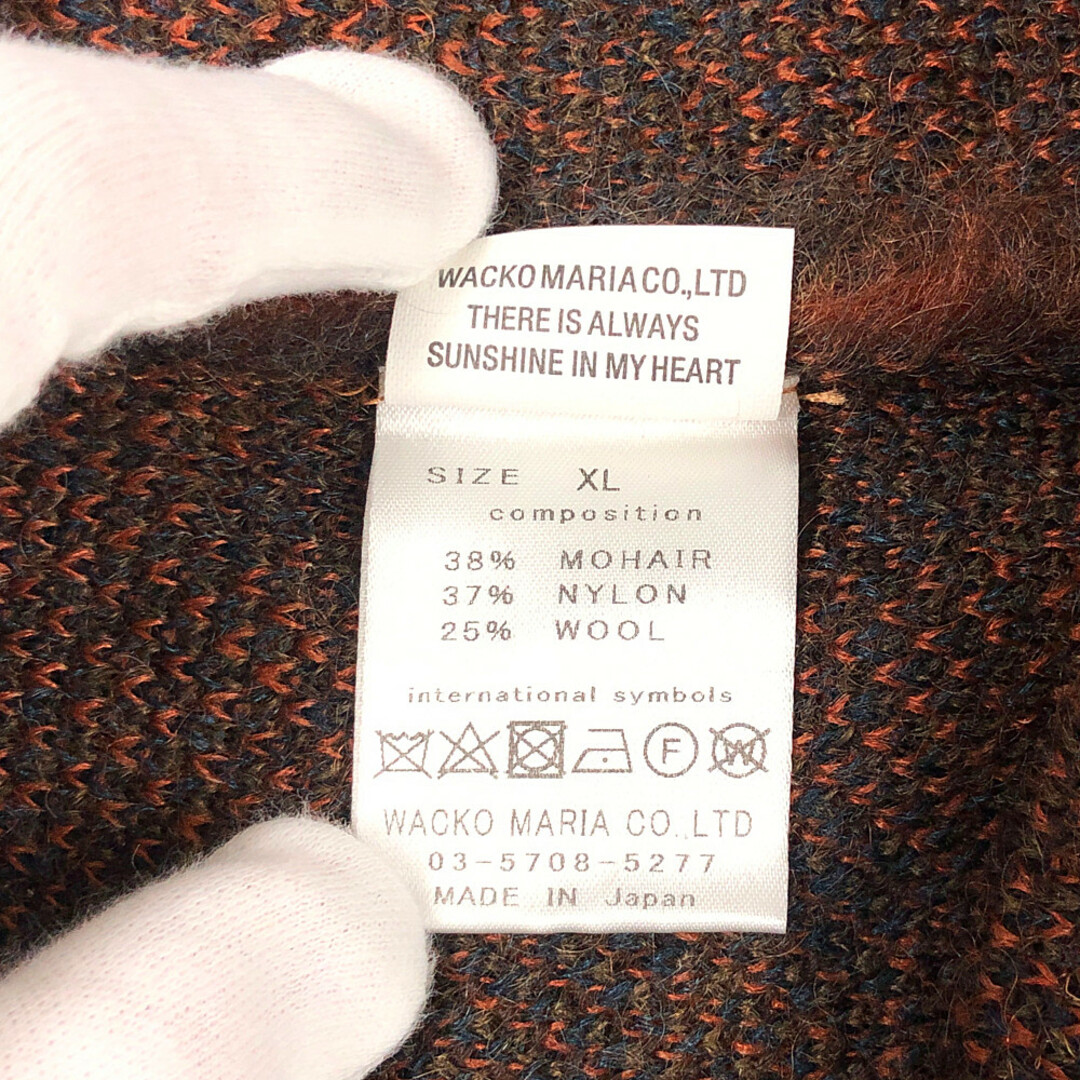 WACKO MARIA ワコマリア ダイヤモンド モヘア ニット セーター ブラウン系 サイズXL 正規品 / 31866 7