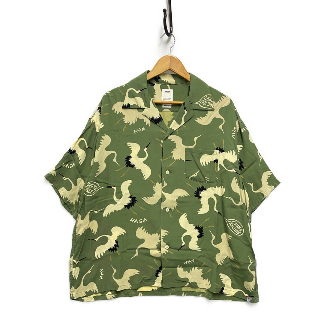 VISVIM ビズビム 品番 0123105011018 CROSBY SHIRT S/S HIKAKU 半袖シャツ ライトグリーン サイズ4 正規品 / 31839約55cm着丈