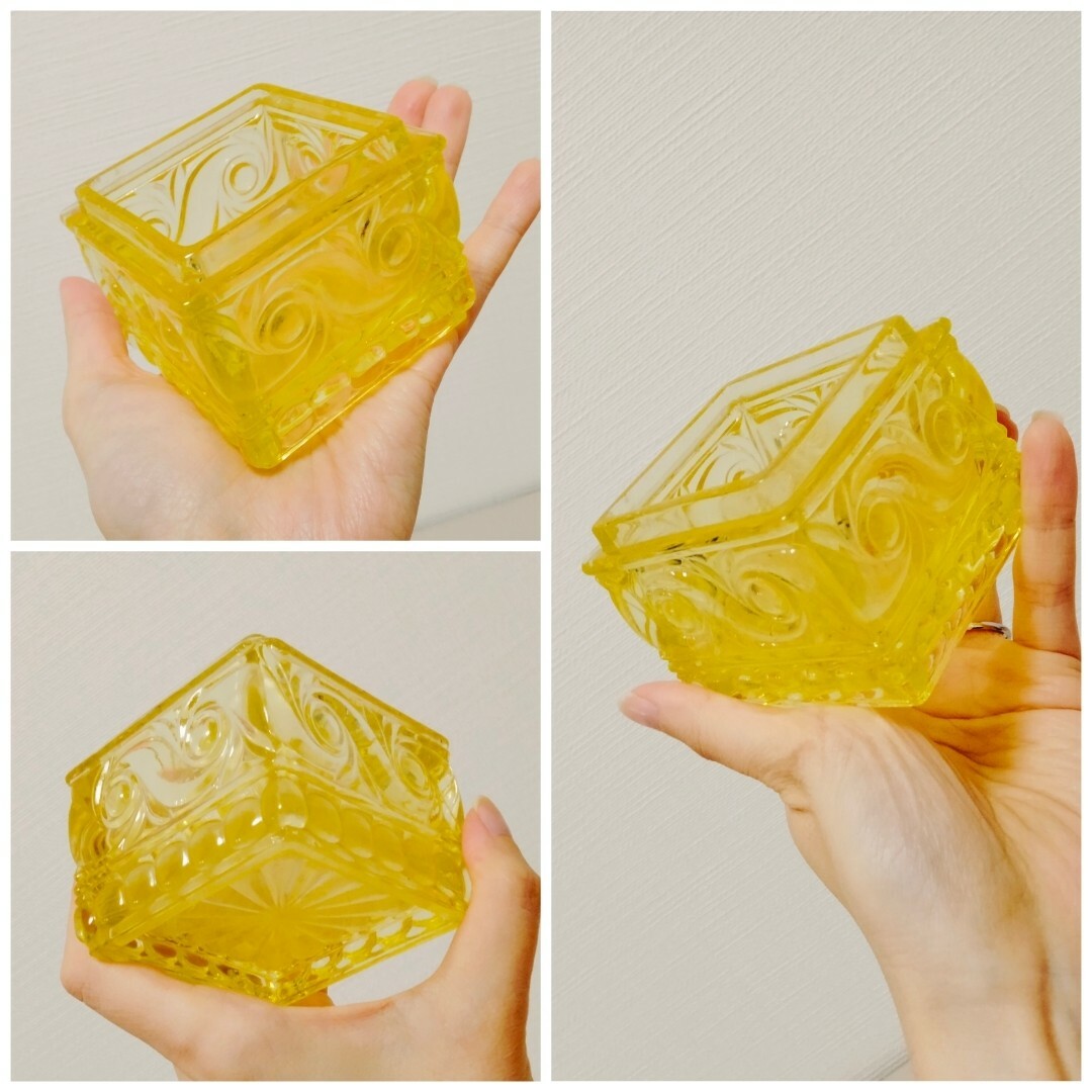 希少品】ウランガラス オールドバカラBaccarat ルッセ RUSSE小物入 希少品】ウランガラス オールドバカラBaccarat ルッセ RUSSE小物入