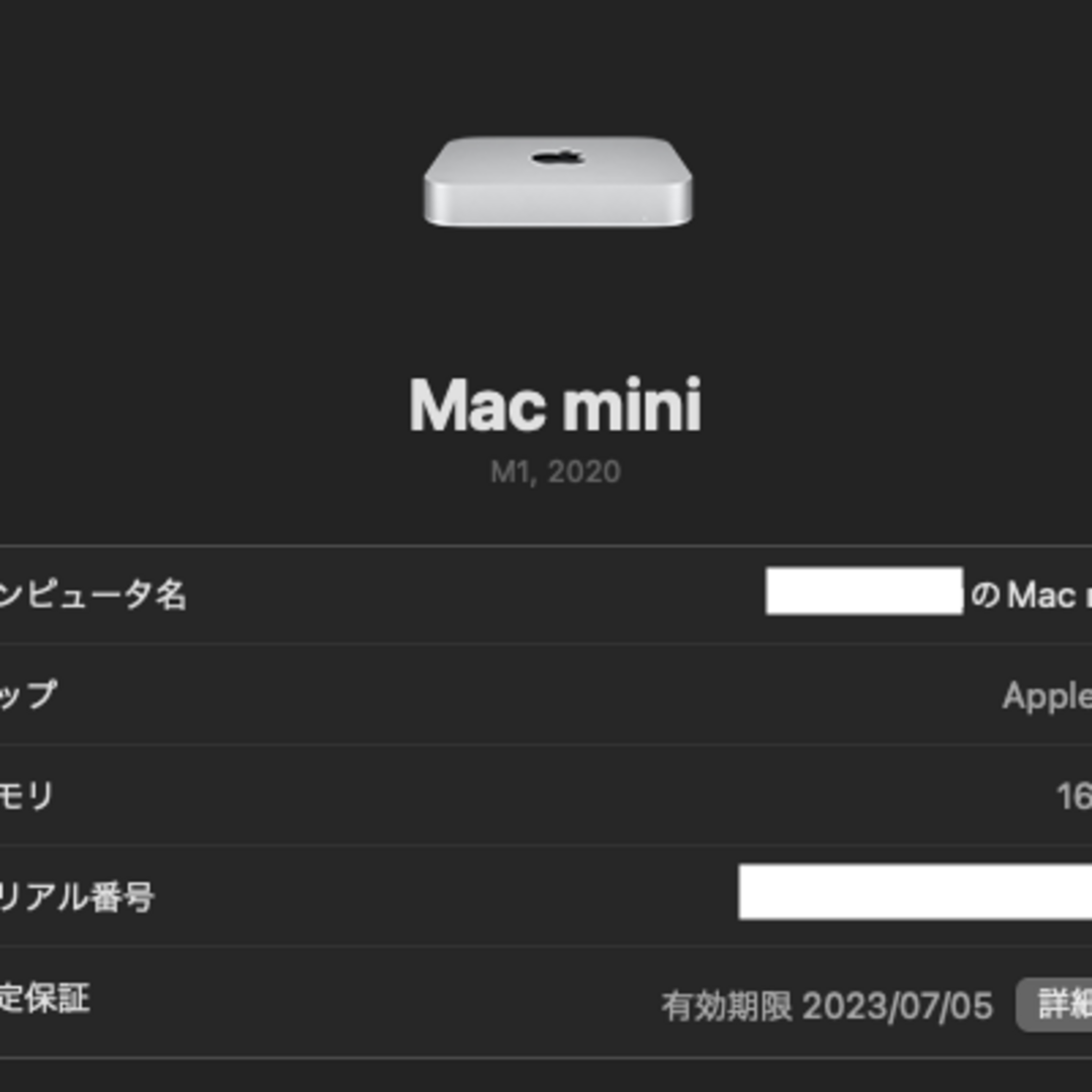 Apple Mac mini M1 2020 SSD 1TB メモリ 16GB