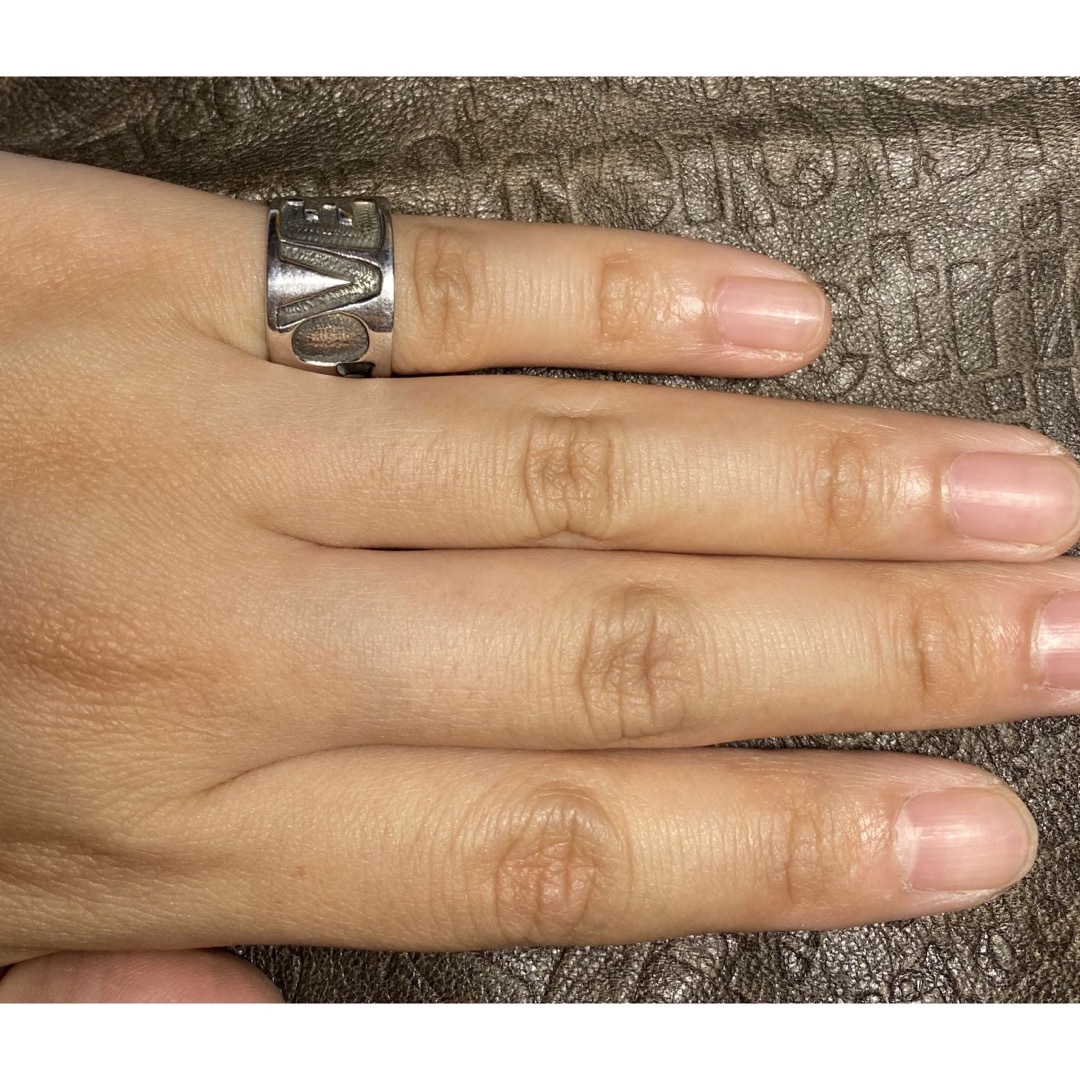 LOVE幅広平打ち　シルバー 925リング　銀　指輪SILVER925 ぬすべ4 メンズのアクセサリー(リング(指輪))の商品写真