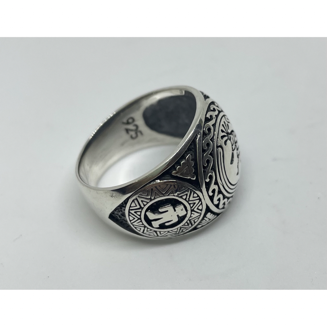 ホピ族の精霊　ココペリ　シグネット　スターリングシルバー925リング　19号銀 メンズのアクセサリー(リング(指輪))の商品写真