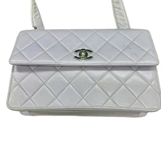 [USED/中古]CHANEL シャネル ショルダーバッグ マトラッセ パープル 4番台 シルバー金具 中古 tdc-001541-4d