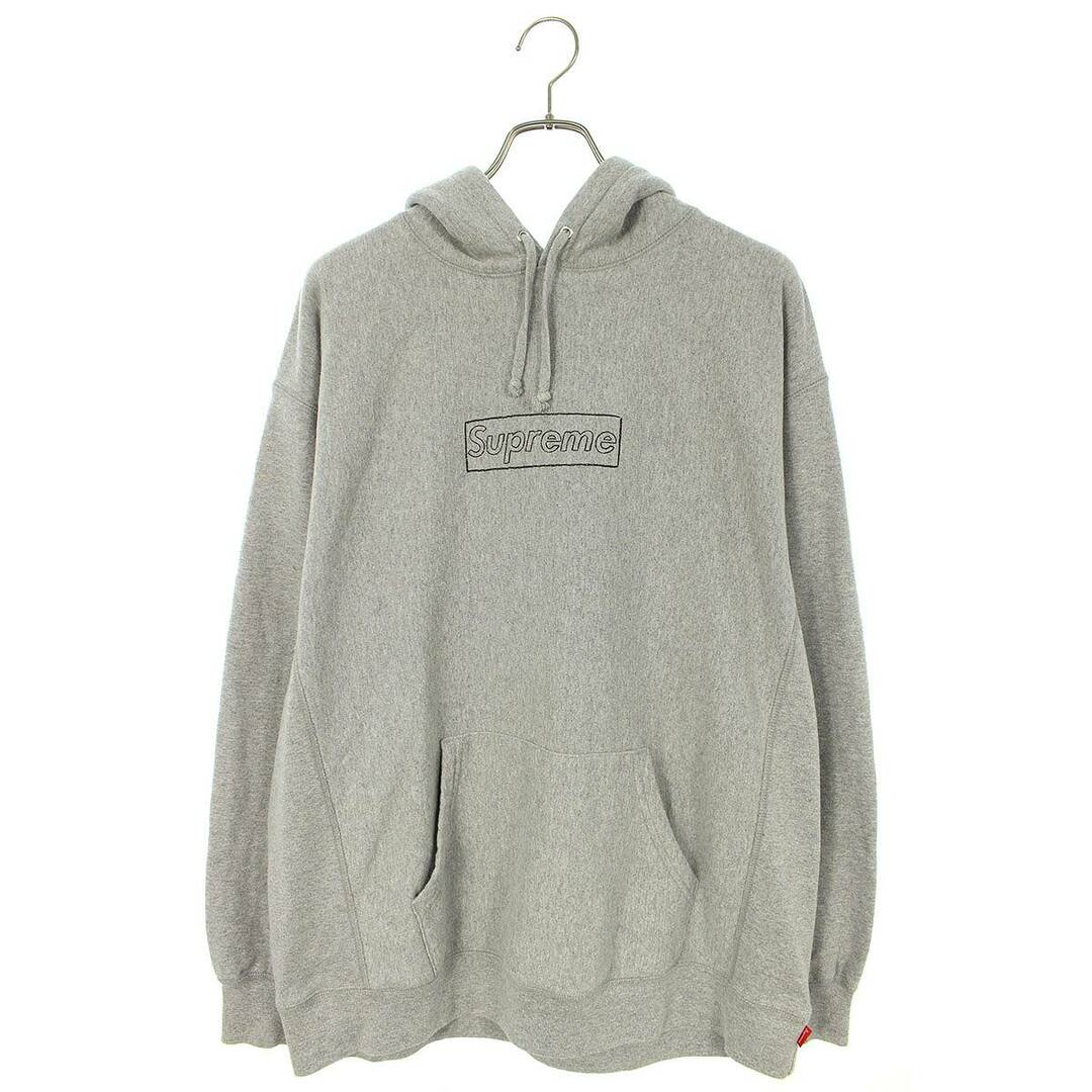 シュプリーム ×カウズ KAWS　  21SS  Chalk Logo Hooded Sweatshirt カウズチョークボックスロゴパーカー メンズ XL