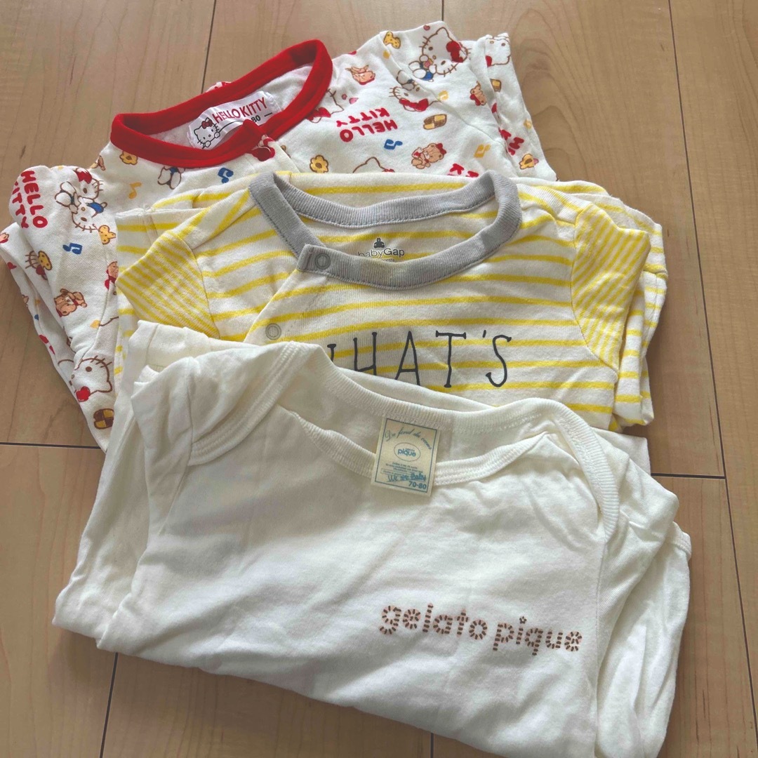 gelato pique(ジェラートピケ)の80長袖カバーオール3枚セット🎵ジェラートピケ・baby GAP ・ハローキティ キッズ/ベビー/マタニティのベビー服(~85cm)(カバーオール)の商品写真