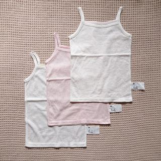 ユニクロ(UNIQLO)のユニクロ ☆ 新品未使用/コットンメッシュインナーキャミソール (100cm)(下着)