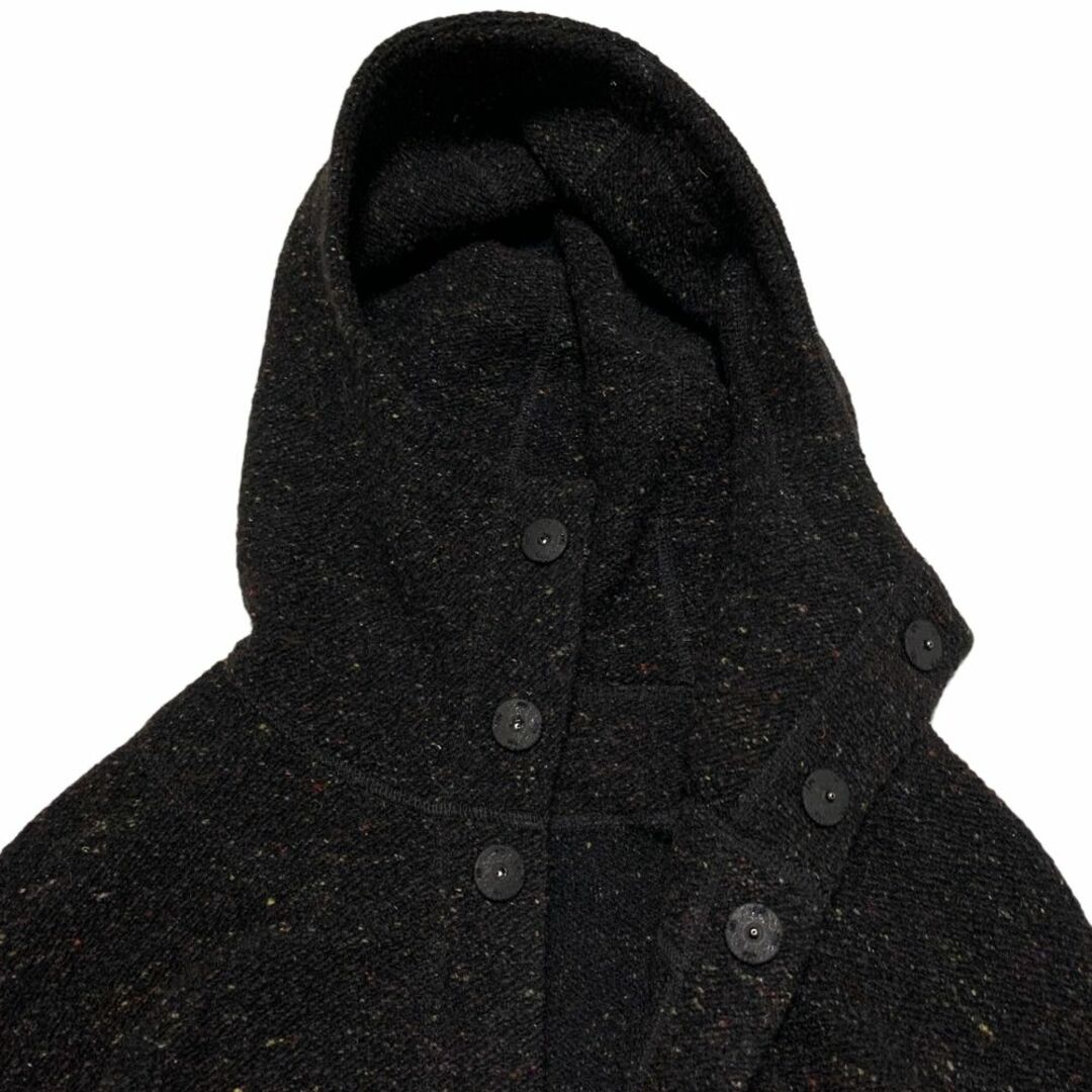 Jurgen Lehl(ヨーガンレール)のヨーガンレール リサイクルネップツイード フード付き コート 羽織り 茶色 レディースのジャケット/アウター(ロングコート)の商品写真