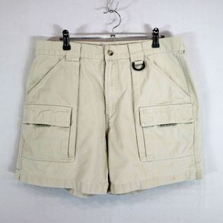 コロンビア(Columbia)のSALE/ Columbia コロンビア PFG カーゴショーツ フィッシング アウトドア キャンプ アイボリー (レディース L) 中古 古着 N8152(ショートパンツ)