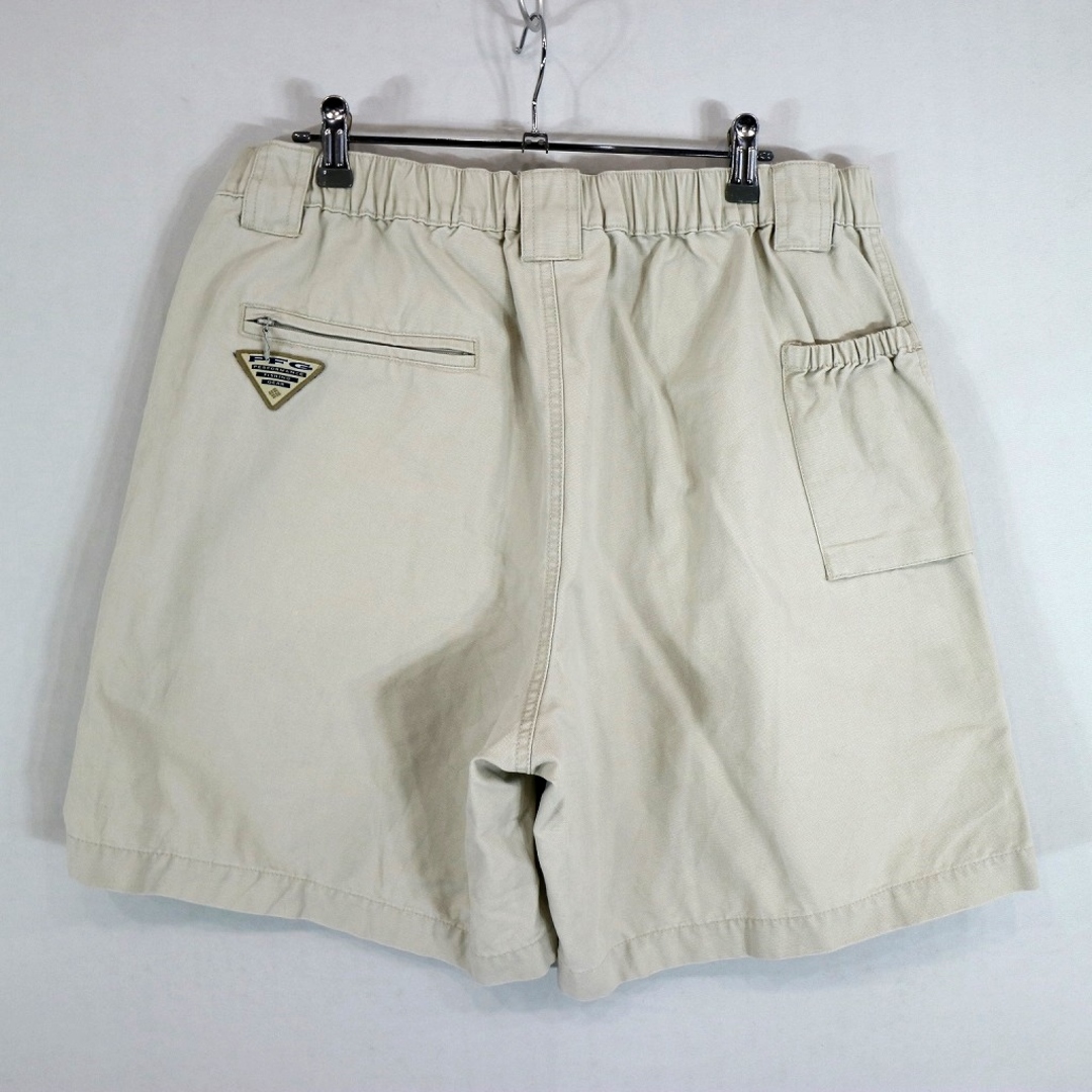 SALE/ Columbia コロンビア PFG カーゴショーツ フィッシング アウトドア キャンプ ロゴ アイボリー (メンズ M) N8154