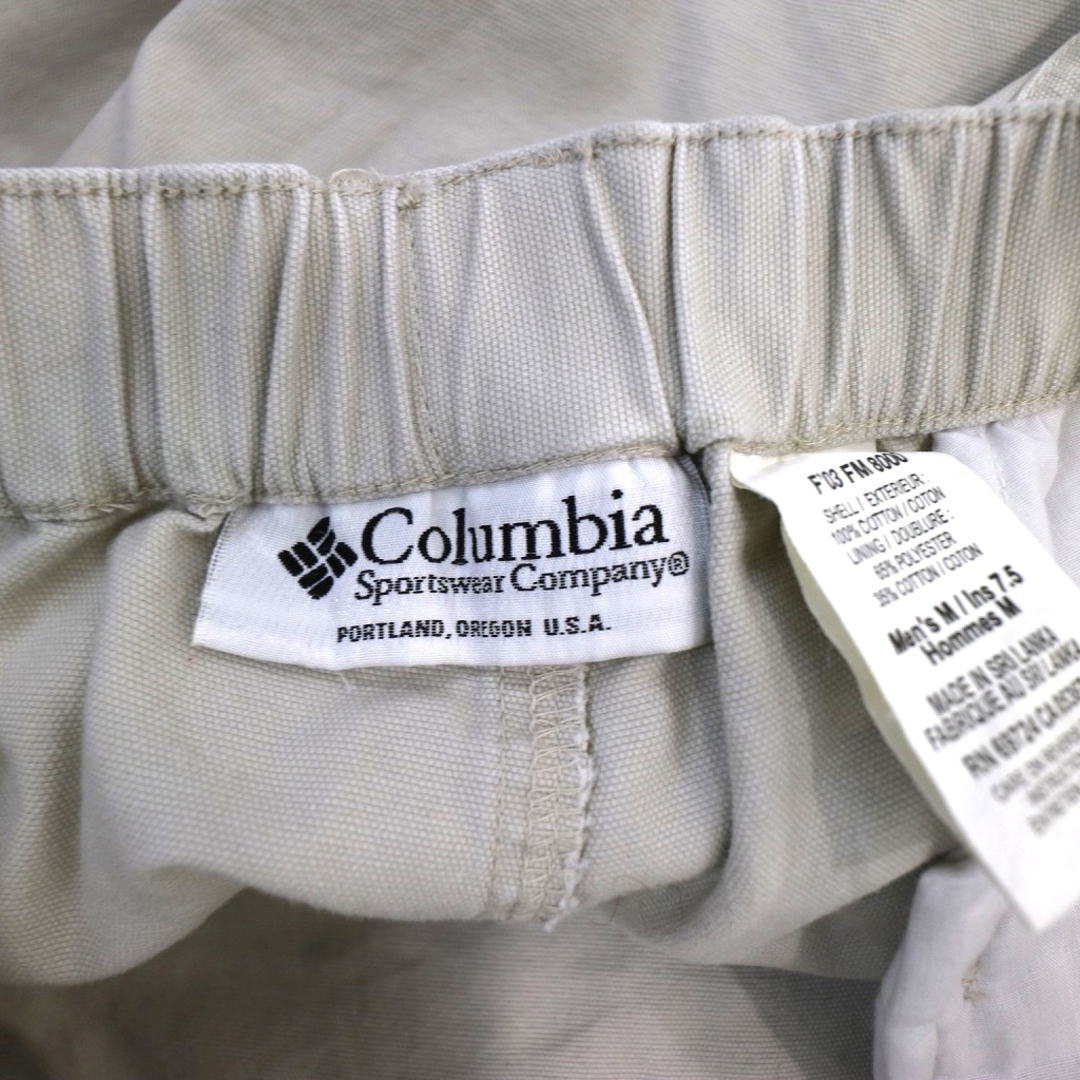 SALE/ Columbia コロンビア PFG カーゴショーツ フィッシング アウトドア キャンプ ロゴ アイボリー (メンズ M) N8154