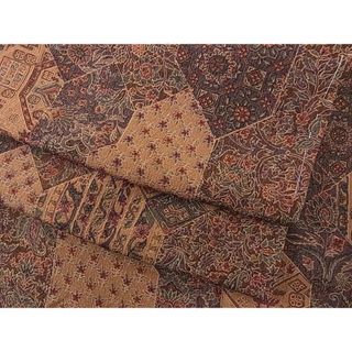 平和屋野田店■上質な小紋 切嵌更紗花唐草文 逸品 n-ui0181