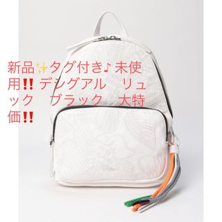 デシグアル(DESIGUAL)の新品✨タグ付き♪ 未使用‼️ デシグアル　リュック　ブラック　大特価‼️(リュック/バックパック)