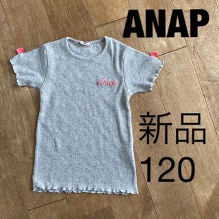 アナップ(ANAP)の新品　ANAP ニットリブ半袖　120(Tシャツ/カットソー)