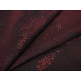 平和屋野田店■夏物 小紋 草花文 黒地 逸品 n-gh2858