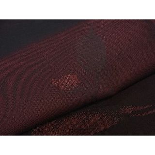 平和屋野田店■夏物 小紋 草花文 黒地 逸品 n-gh2858