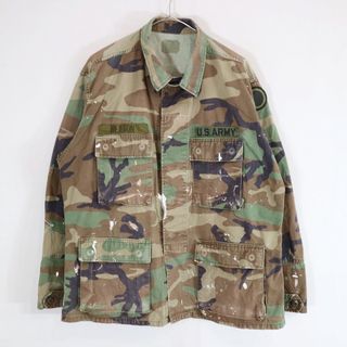 SALE/ 90年代  米軍実物 U.S.ARMY ユーティリティジャケット ミリタリー ウッドランドカモ (メンズ MEDIUM‐SHORT) 中古 古着 N8229(ミリタリージャケット)