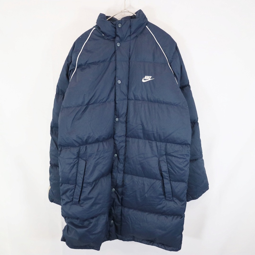 SALE/ 2000年代～ NIKE ナイキ ダウンコート ジャケット 防寒  防風  大きいサイズ ラグラン ネイビー (メンズ XXL)   N8255