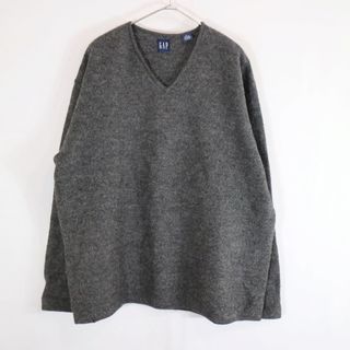 ギャップ(GAP)の2000年代～ GAP ギャップ Vネック ウールニット セーター 防寒  アメカジ グレー (メンズ XL) 中古 古着 N8264(ニット/セーター)