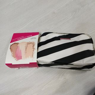 新品 アメニティ ベアミネラル bareMinerals オリジナルポーチ 白黒(ポーチ)