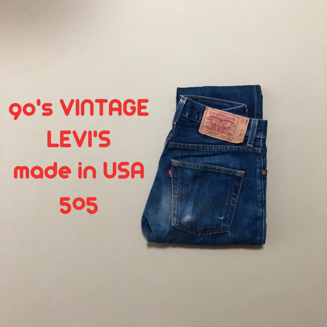 90's ヴィンテージW29 LEVI'S リーバイス 505 S40reshoe衣類Levi